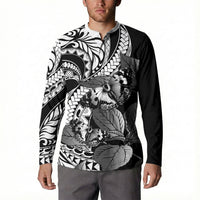 Kamehameha Butterfly Hawaii Button Sweatshirt Hawaiian Pulelehua Mamaki Black Color