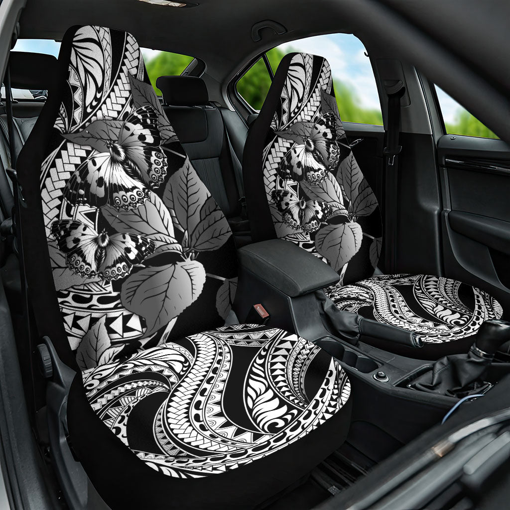 Kamehameha Butterfly Hawaii Car Seat Cover Hawaiian Pulelehua Mamaki Black Color LT14 One Size Black - Polynesian Pride