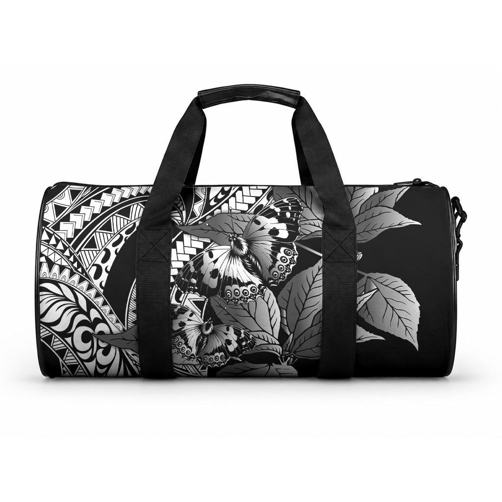 Kamehameha Butterfly Hawaii Duffle Bag Hawaiian Pulelehua Mamaki Black Color LT14 One size Black - Polynesian Pride