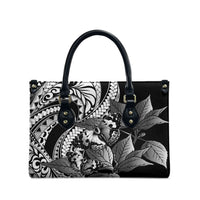 Kamehameha Butterfly Hawaii Leather Bag Hawaiian Pulelehua Mamaki Black Color LT14 - Polynesian Pride
