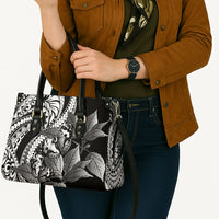 Kamehameha Butterfly Hawaii Leather Bag Hawaiian Pulelehua Mamaki Black Color LT14 - Polynesian Pride
