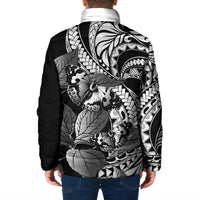 Kamehameha Butterfly Hawaii Padded Jacket Hawaiian Pulelehua Mamaki Black Color LT14 - Polynesian Pride