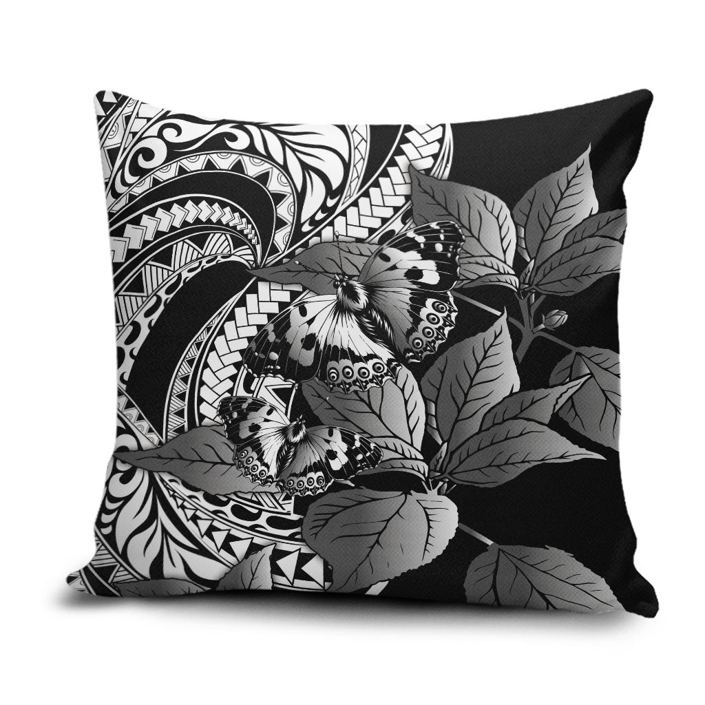 Kamehameha Butterfly Hawaii Pillow Cover Hawaiian Pulelehua Mamaki Black Color LT14 Black - Polynesian Pride