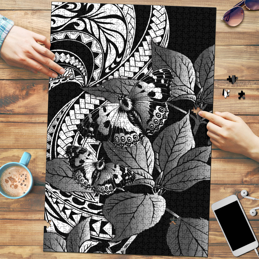 Kamehameha Butterfly Hawaii Puzzle Hawaiian Pulelehua Mamaki Black Color