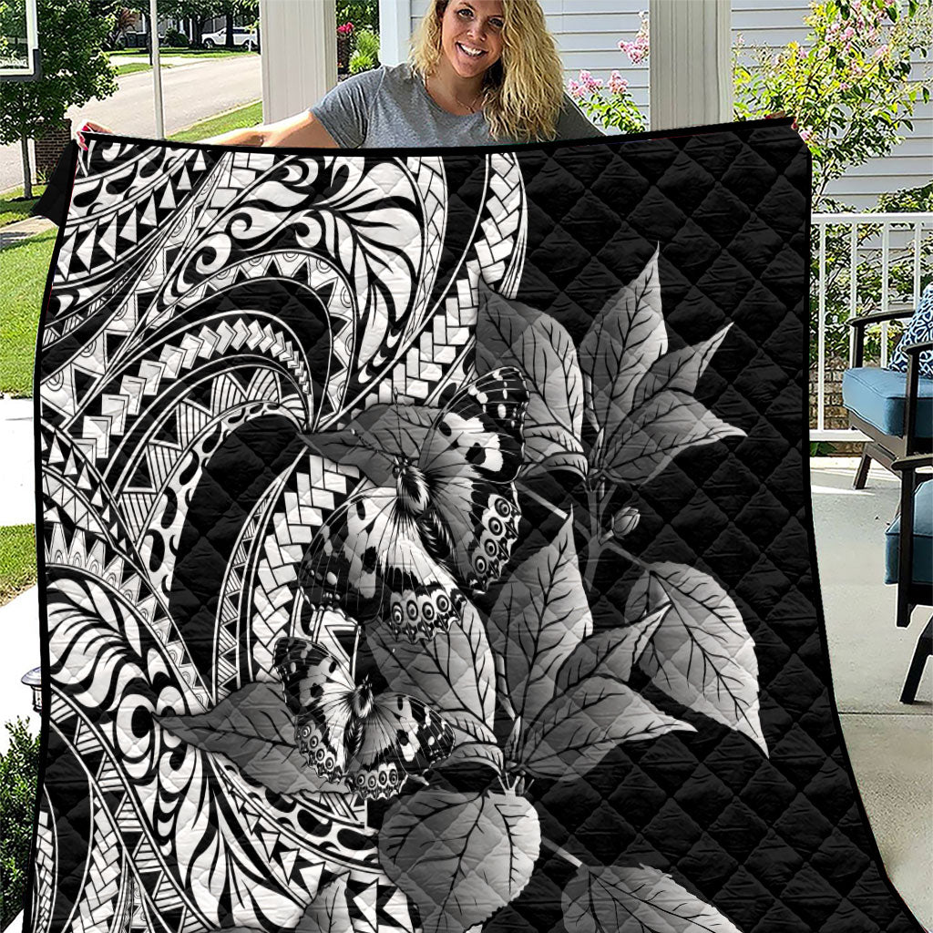 Kamehameha Butterfly Hawaii Quilt Hawaiian Pulelehua Mamaki Black Color
