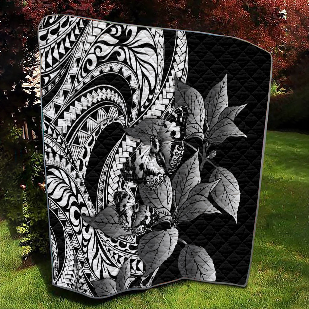 Kamehameha Butterfly Hawaii Quilt Hawaiian Pulelehua Mamaki Black Color LT14 - Polynesian Pride