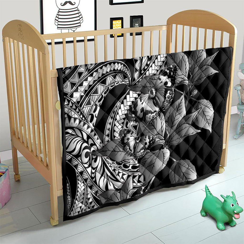 Kamehameha Butterfly Hawaii Quilt Hawaiian Pulelehua Mamaki Black Color LT14 - Polynesian Pride