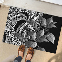 Kamehameha Butterfly Hawaii Rubber Doormat Hawaiian Pulelehua Mamaki Black Color LT14 - Polynesian Pride