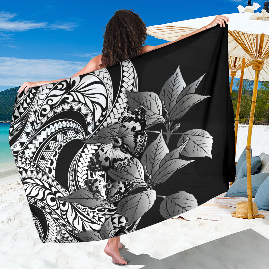 Kamehameha Butterfly Hawaii Sarong Hawaiian Pulelehua Mamaki Black Color