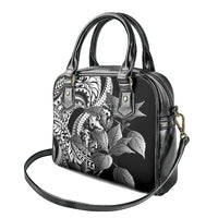 Kamehameha Butterfly Hawaii Shoulder Handbag Hawaiian Pulelehua Mamaki Black Color LT14 - Polynesian Pride