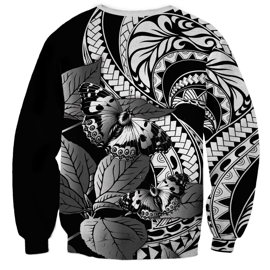 Kamehameha Butterfly Hawaii Sweatshirt Hawaiian Pulelehua Mamaki Black Color
