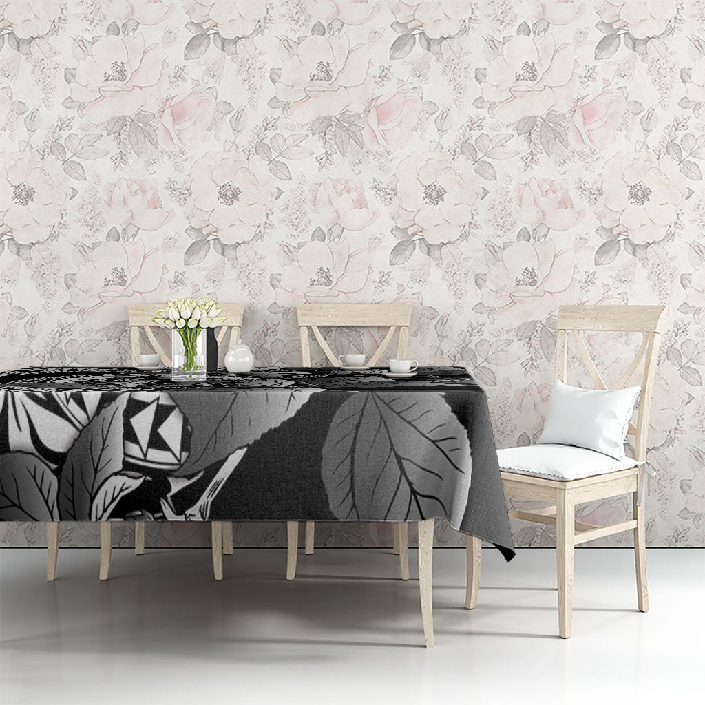 Kamehameha Butterfly Hawaii Tablecloth Hawaiian Pulelehua Mamaki Black Color
