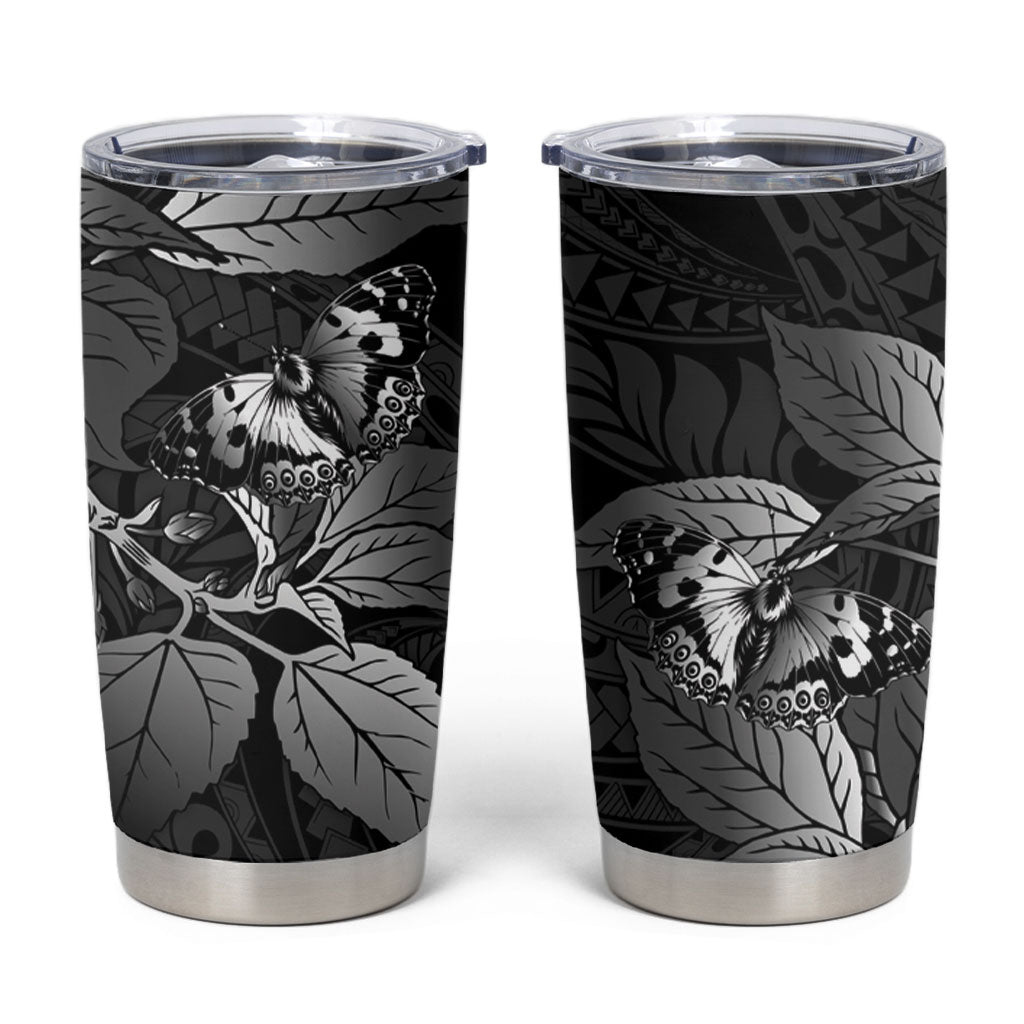 Kamehameha Butterfly Hawaii Tumbler Cup Hawaiian Pulelehua Mamaki Black Color