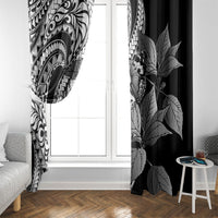 Kamehameha Butterfly Hawaii Window Curtain Hawaiian Pulelehua Mamaki Black Color LT14 - Polynesian Pride