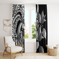 Kamehameha Butterfly Hawaii Window Curtain Hawaiian Pulelehua Mamaki Black Color LT14 - Polynesian Pride