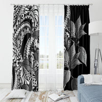 Kamehameha Butterfly Hawaii Window Curtain Hawaiian Pulelehua Mamaki Black Color LT14 - Polynesian Pride
