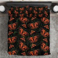 Kamehameha Butterfly Mamaki Hawaii Bedding Set Pulelehua Hawaiian Kakau Seamless Style LT14 Black - Polynesian Pride
