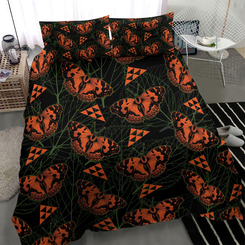 Kamehameha Butterfly Mamaki Hawaii Bedding Set Pulelehua Hawaiian Kakau Seamless Style LT14 - Polynesian Pride