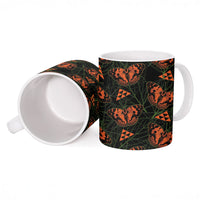 Kamehameha Butterfly Mamaki Hawaii Ceramic Mug Pulelehua Hawaiian Kakau Seamless Style LT14 - Polynesian Pride