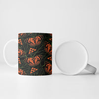 Kamehameha Butterfly Mamaki Hawaii Ceramic Mug Pulelehua Hawaiian Kakau Seamless Style LT14 - Polynesian Pride
