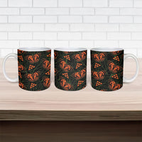 Kamehameha Butterfly Mamaki Hawaii Ceramic Mug Pulelehua Hawaiian Kakau Seamless Style LT14 - Polynesian Pride