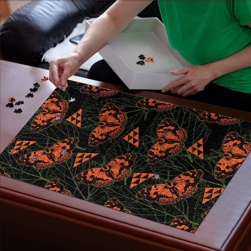 Kamehameha Butterfly Mamaki Hawaii Puzzle Pulelehua Hawaiian Kakau Seamless Style LT14 - Polynesian Pride