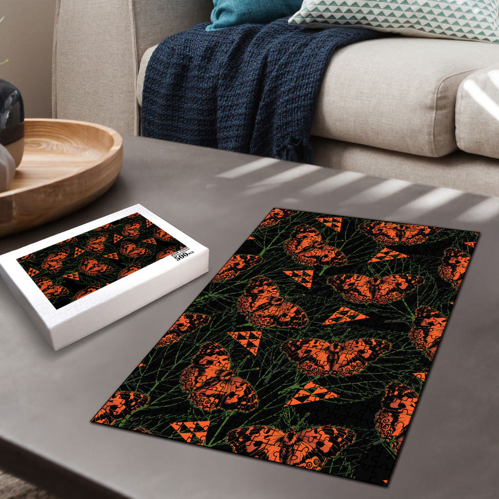 Kamehameha Butterfly Mamaki Hawaii Puzzle Pulelehua Hawaiian Kakau Seamless Style LT14 - Polynesian Pride