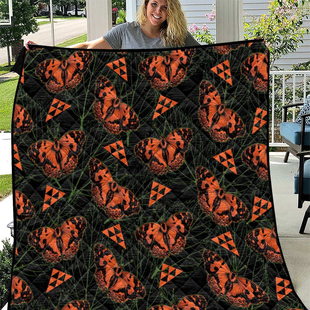 Kamehameha Butterfly Mamaki Hawaii Quilt Pulelehua Hawaiian Kakau Seamless Style