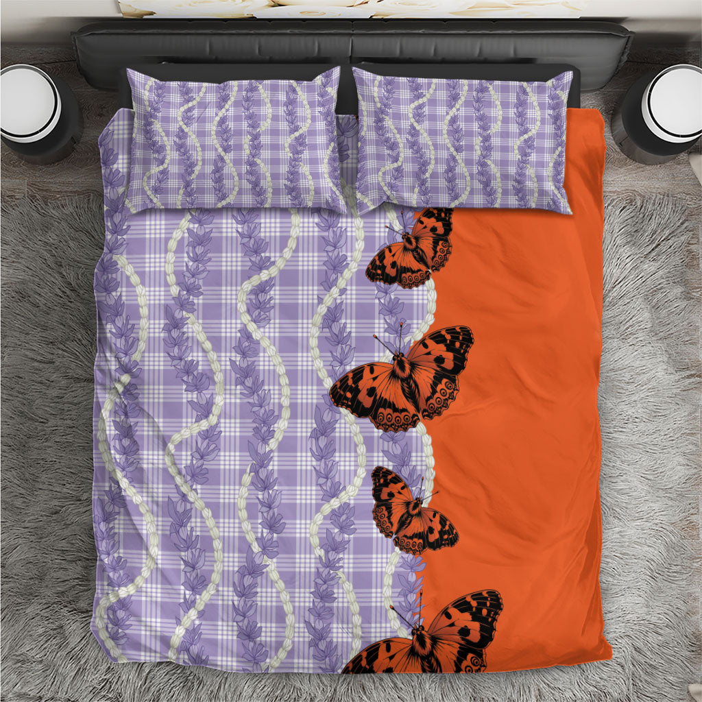 Kamehameha Butterfly Palaka Hawaii Bedding Set Pulelehua Honohono Pikake Lei