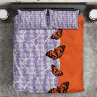 Kamehameha Butterfly Palaka Hawaii Bedding Set Pulelehua Honohono Pikake Lei