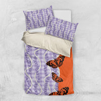 Kamehameha Butterfly Palaka Hawaii Bedding Set Pulelehua Honohono Pikake Lei