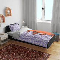 Kamehameha Butterfly Palaka Hawaii Bedding Set Pulelehua Honohono Pikake Lei