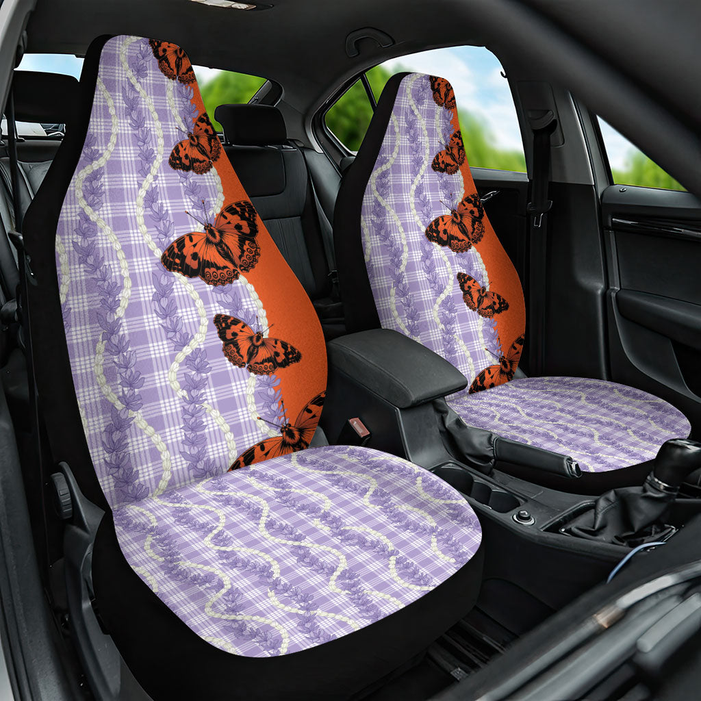 Kamehameha Butterfly Palaka Hawaii Car Seat Cover Pulelehua Honohono Pikake Lei