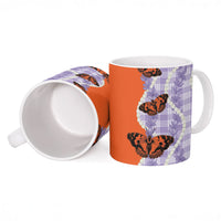 Kamehameha Butterfly Palaka Hawaii Ceramic Mug Pulelehua Honohono Pikake Lei LT14 - Polynesian Pride