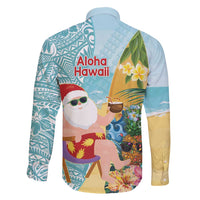 Aloha Hawaii Mele Kalikimaka Family Matching Puletasi and Hawaiian Shirt Chilling Santa With Pineapple - Polynesian Pattern LT14 - Polynesian Pride