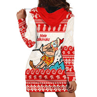 Mele Kalikimaka Hawaii Hoodie Dress Water-skiing Santa Tropical Vibes LT14 - Polynesian Pride