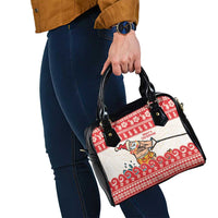 Mele Kalikimaka Hawaii Shoulder Handbag Water-skiing Santa Tropical Vibes