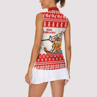 Mele Kalikimaka Hawaii Women Sleeveless Polo Shirt Water-skiing Santa Tropical Vibes LT14 - Polynesian Pride