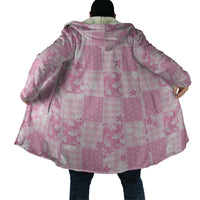 Pink Palaka Japanese Patterns Cloak Koi Fish Asanoha Sakura Patchwork Stylized - Polynesian Pride