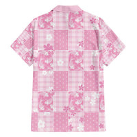 Pink Palaka Japanese Patterns Family Matching Short Sleeve Bodycon Dress and Hawaiian Shirt Koi Fish Asanoha Sakura Patchwork Stylized LT14 - Polynesian Pride