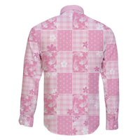 Pink Palaka Japanese Patterns Family Matching Short Sleeve Bodycon Dress and Hawaiian Shirt Koi Fish Asanoha Sakura Patchwork Stylized LT14 - Polynesian Pride