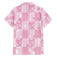 Pink Palaka Japanese Patterns Family Matching Summer Maxi Dress and Hawaiian Shirt Koi Fish Asanoha Sakura Patchwork Stylized - Polynesian Pride