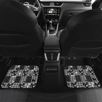 Black Palaka Japanese Patterns Car Mats Koi Fish Asanoha Sakura Patchwork Stylized - Polynesian Pride