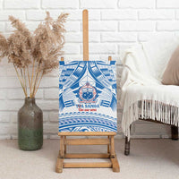 Toa Samoa Rugby Custom Canvas Wall Art Uso aso uma Samoan Pattern White - Polynesian Pride