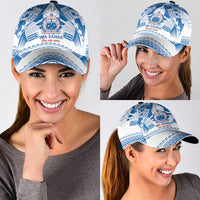 Toa Samoa Rugby Classic Cap Uso aso uma Samoan Pattern White - Polynesian Pride