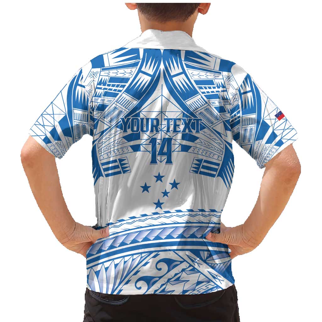 Toa Samoa Rugby Custom Family Matching Mermaid Dress and Hawaiian Shirt Uso aso uma Samoan Pattern White LT14 - Polynesian Pride