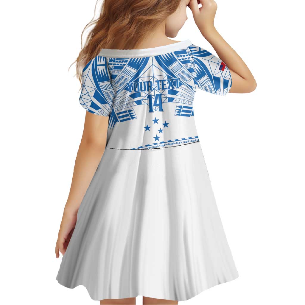 Toa Samoa Rugby Custom Family Matching Off Shoulder Maxi Dress and Hawaiian Shirt Uso aso uma Samoan Pattern White LT14 - Polynesian Pride