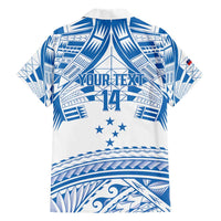 Toa Samoa Rugby Custom Family Matching Short Sleeve Bodycon Dress and Hawaiian Shirt Uso aso uma Samoan Pattern White LT14 - Polynesian Pride