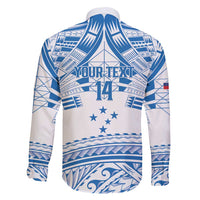 Toa Samoa Rugby Custom Family Matching Tank Maxi Dress and Hawaiian Shirt Uso aso uma Samoan Pattern White LT14 - Polynesian Pride