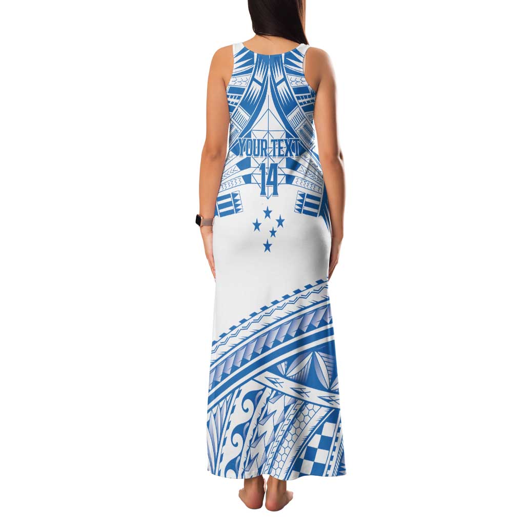 Toa Samoa Rugby Custom Family Matching Tank Maxi Dress and Hawaiian Shirt Uso aso uma Samoan Pattern White LT14 - Polynesian Pride